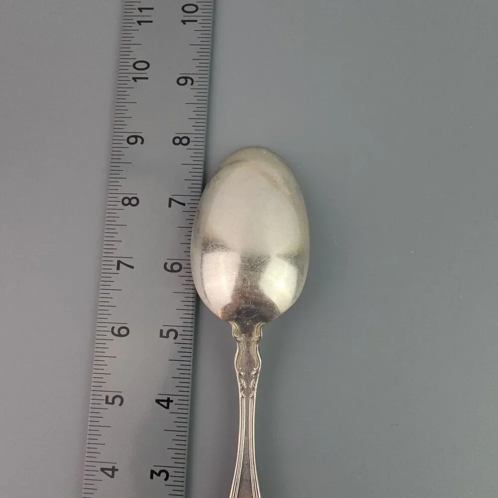 3 Vintage Rockford S.P. Co.12 star Silver Plated Serving Spoons 8 inch Floral